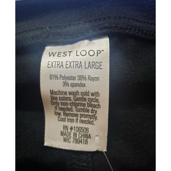 West Loop Dress Women's XXL Black, Short Sleeve, V-Neck,. New With Tags - Picture 4 of 4